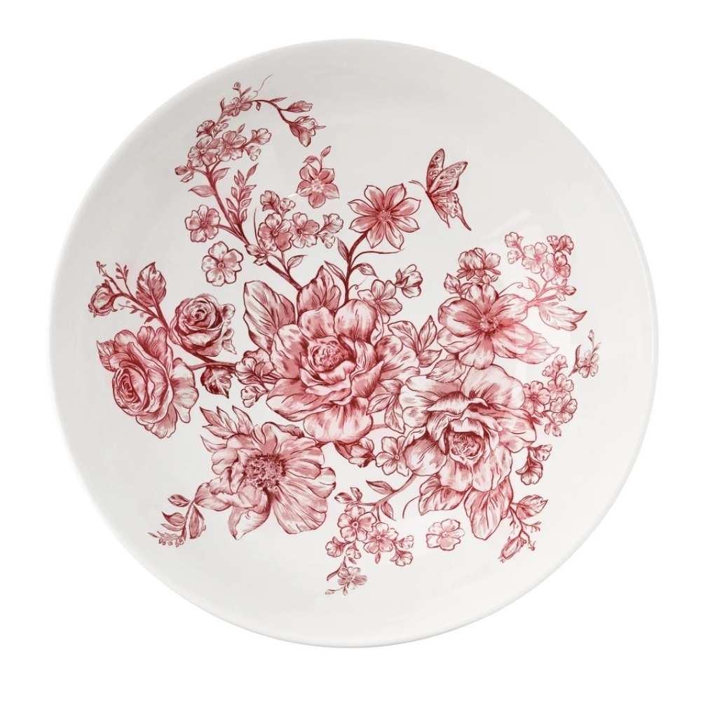 💕 2025 The Pioneer Woman Agatha Red and White Floral Serving Bowl - Picture 2 of 4